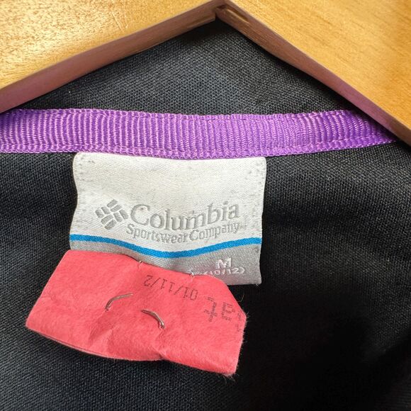 Columbia Sherpa Fleece Jacket Youth Medium 10-12 Black Lined Full Zip Sweatshirt - Picture 3 of 6